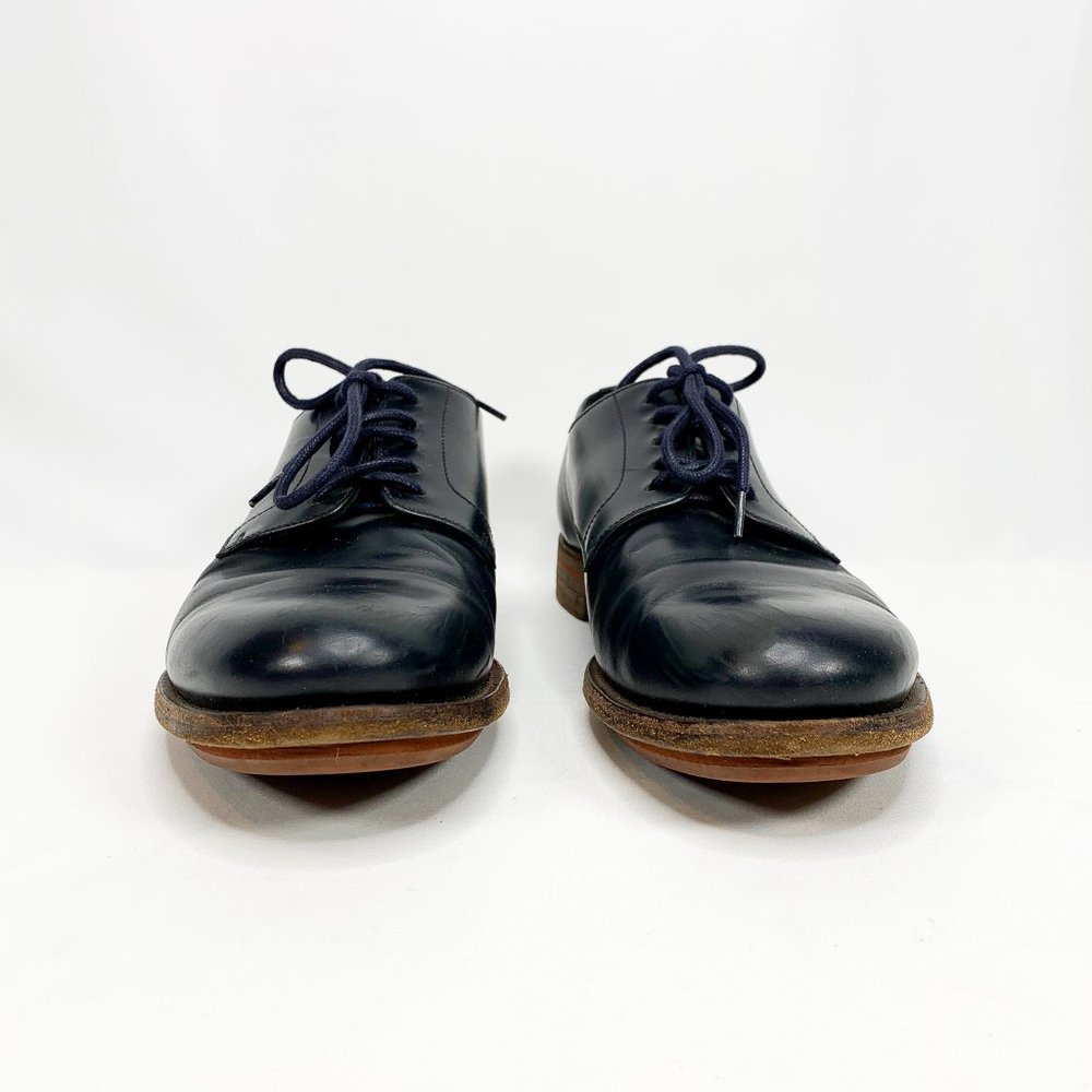 PRADA Men's Smooth Leather Plain Oxford Shoes - Picture 4 of 11